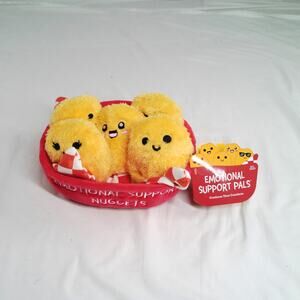 Emotional Support Nuggets Plush Set w/ Basket Emotional Support Pals New w/ Tags